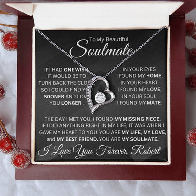 Personalized Soulmate Heart Pendant Necklace