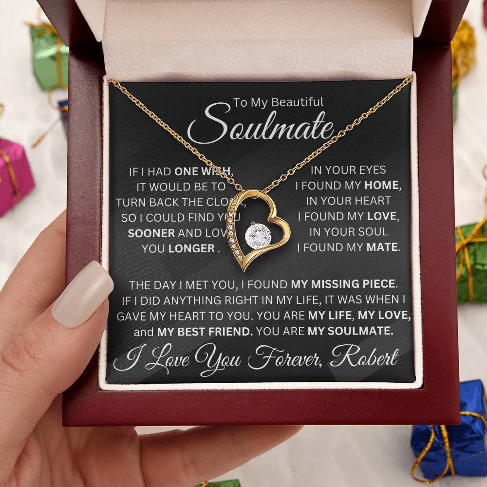 Personalized Soulmate Heart Pendant Necklace