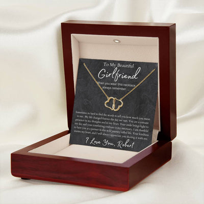 Girlfriend 10k Gold Interlocking Hearts Necklace