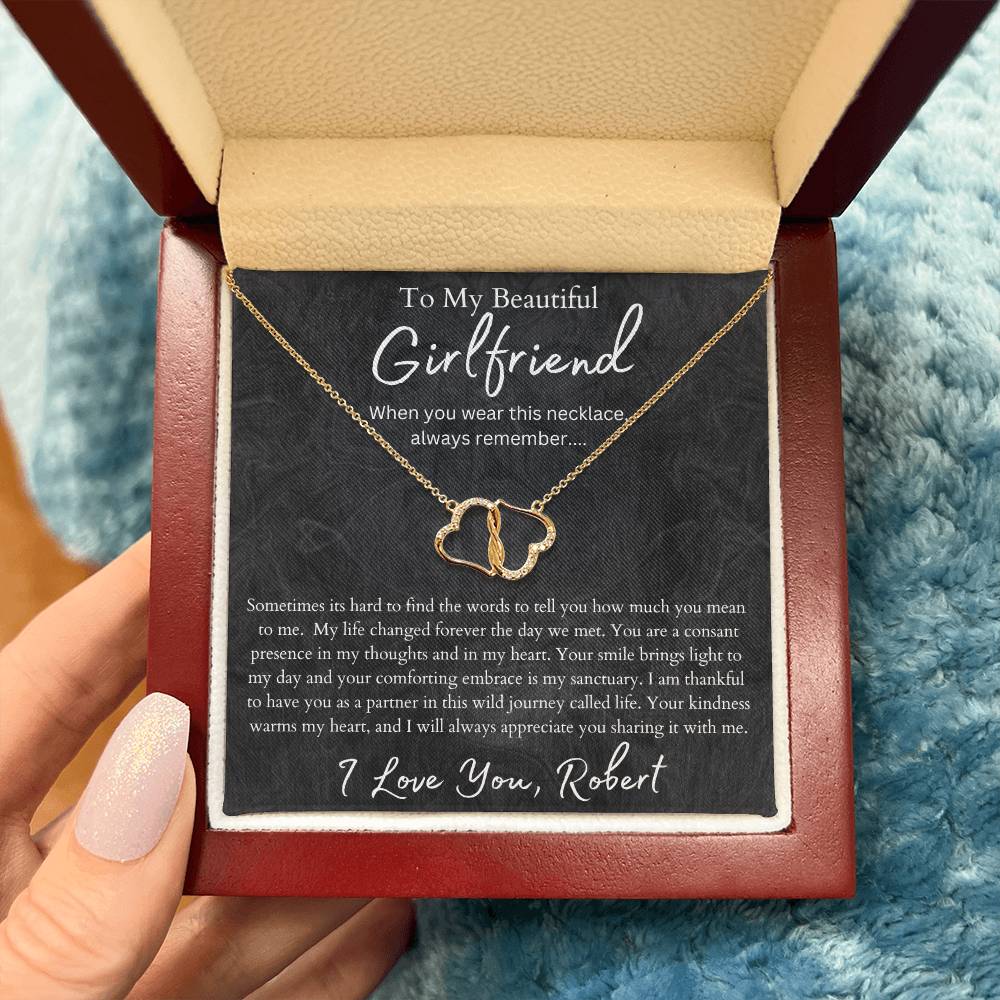 Girlfriend 10k Gold Interlocking Hearts Necklace