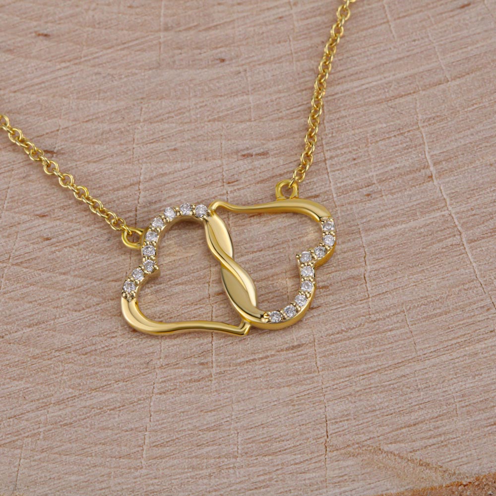 Personalized Gift Interlocking Hearts Promise Necklace for Her