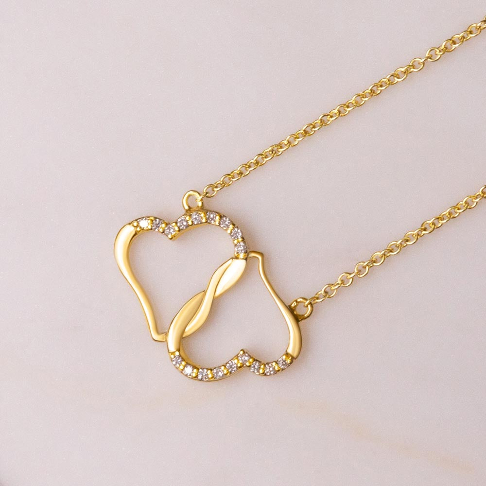 Girlfriend 10k Gold Interlocking Hearts Necklace