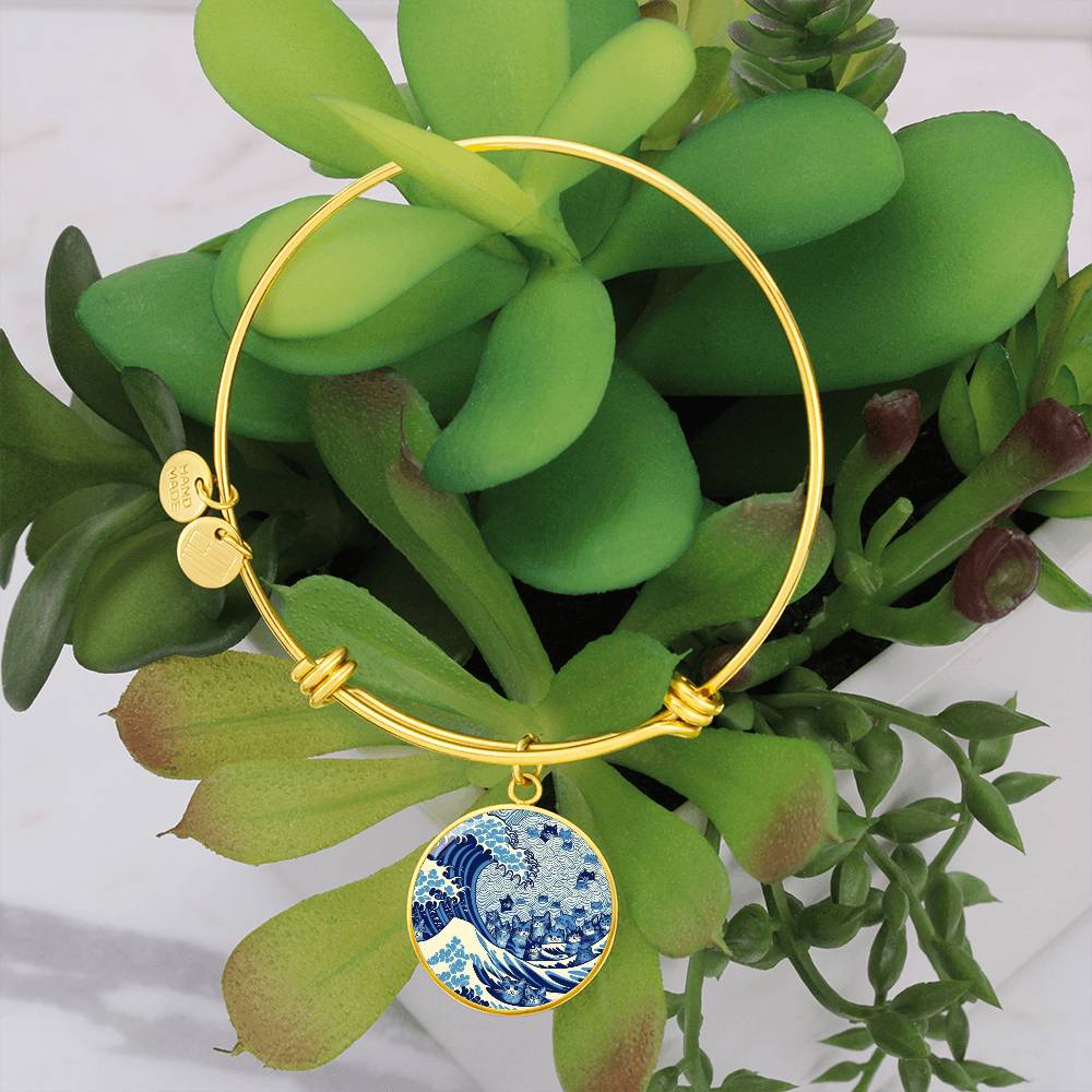 Cat Blue Wave Harris Election Bangle Bracelet