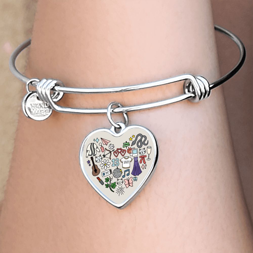 Swiftie Heart Bangle Bracelet