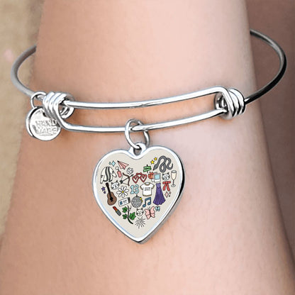 Swiftie Heart Bangle Bracelet