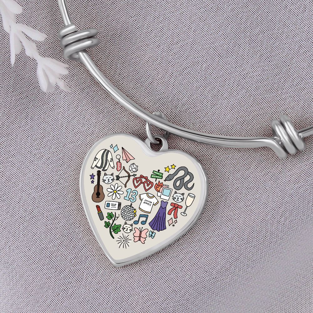 Swiftie Heart Bangle Bracelet