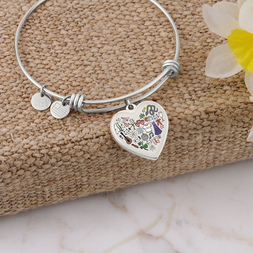 Swiftie Heart Bangle Bracelet