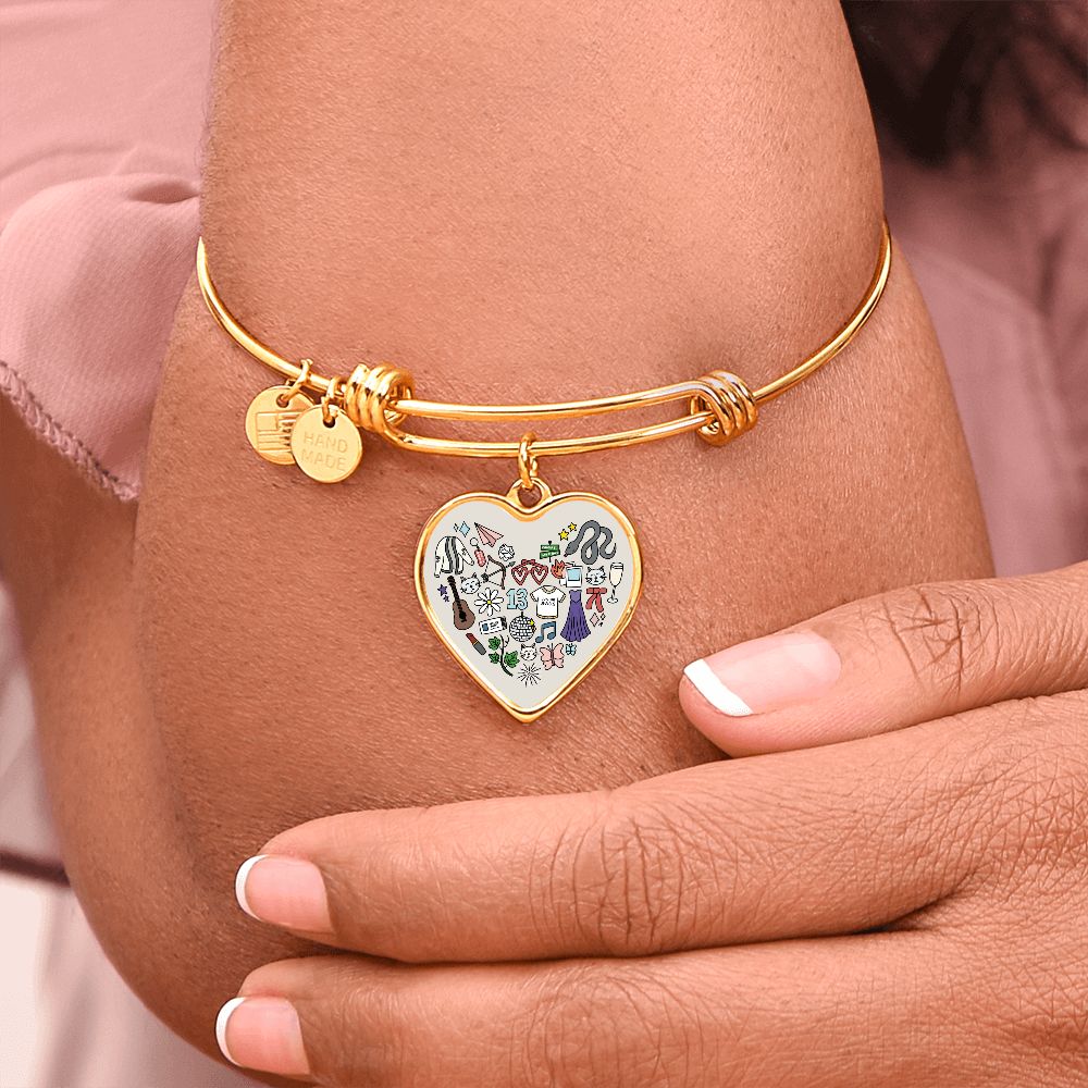 Swiftie Heart Bangle Bracelet