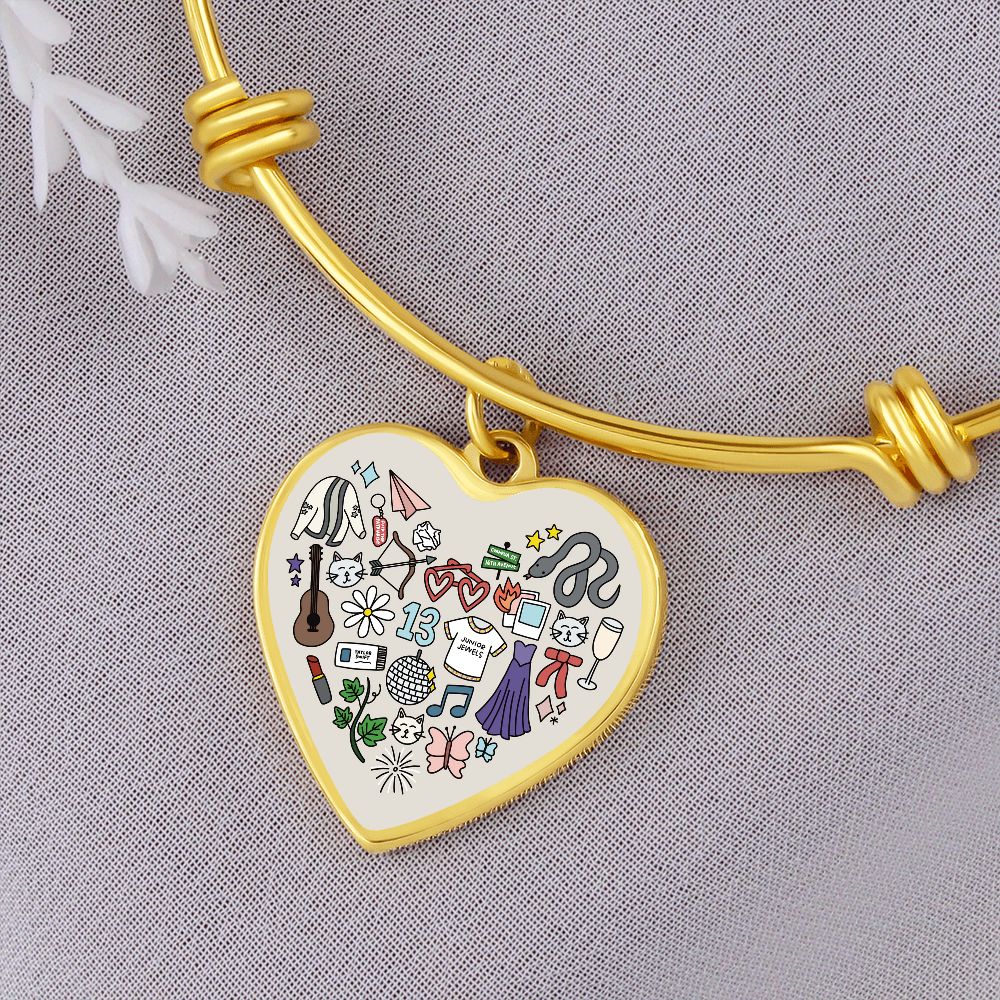 Swiftie Heart Bangle Bracelet