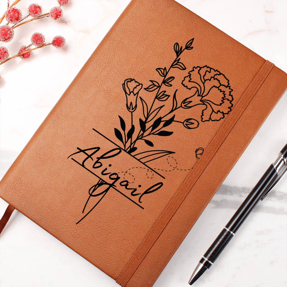 January Birth Flower w/Name Journal