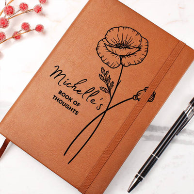 August Birth Flower w/Name Book Of Thoughts