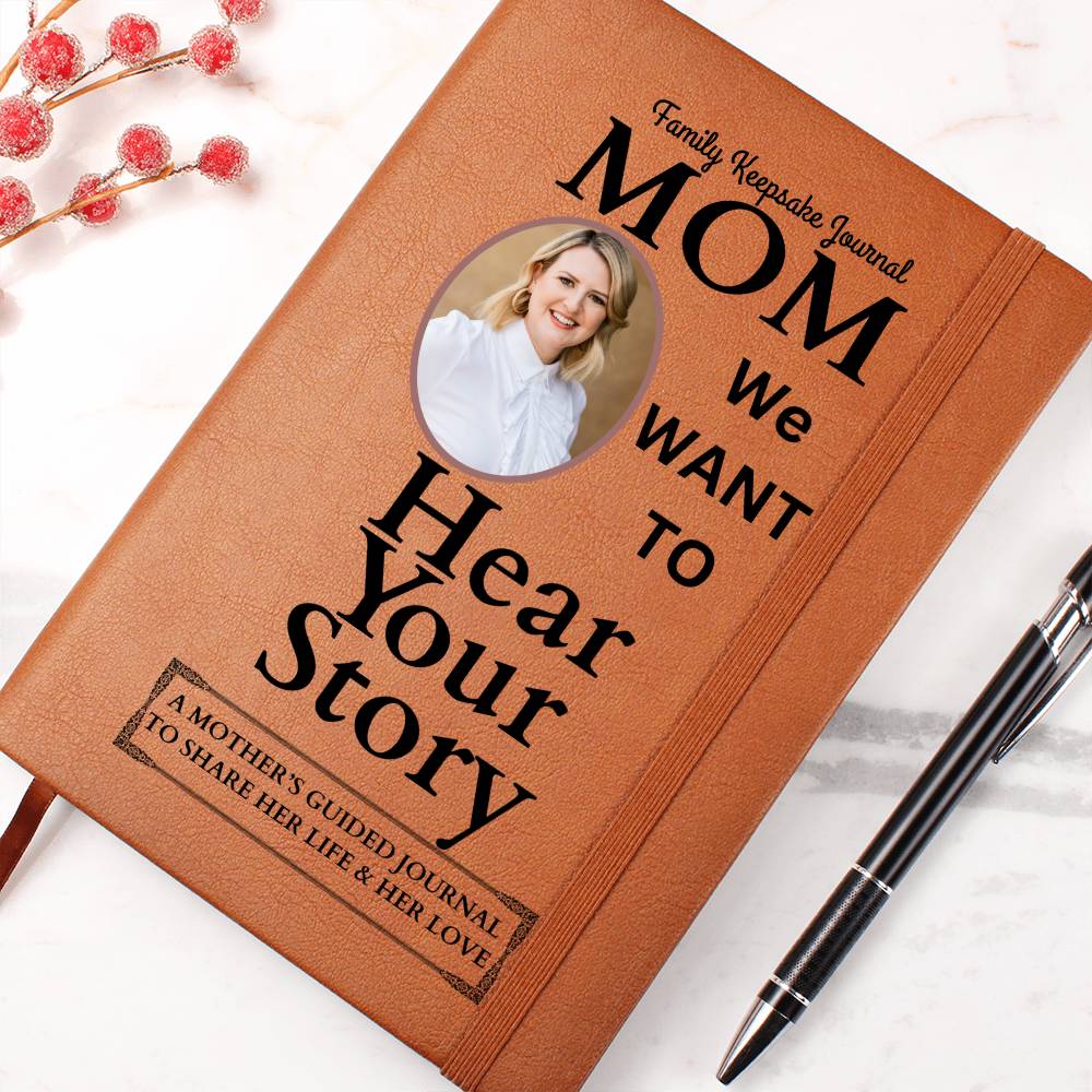 Personalized Photo MOM's Story Keepsake Leather Journal