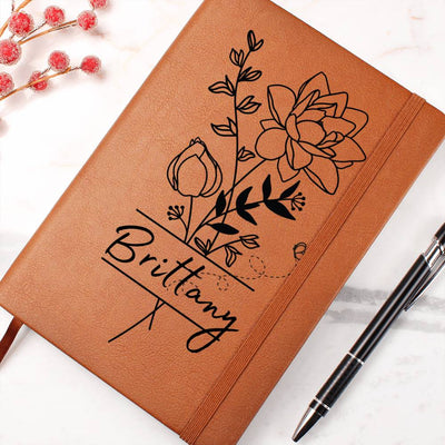 July Birth Flower w/Name Journal