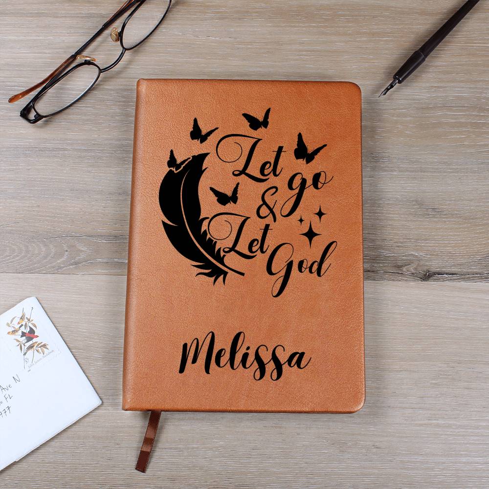 Personalized Let Go & Let God Leather Journal