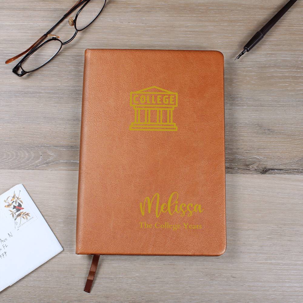 Personalized The College Years Graphic Leather Journal