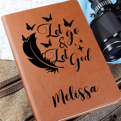 Personalized Let Go & Let God Leather Journal