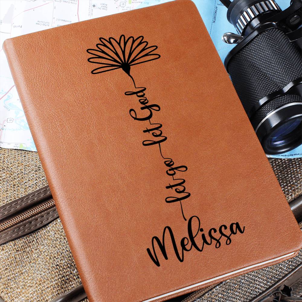 Personalized Let Go & Let God Leather Journal