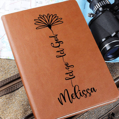 Personalized Let Go & Let God Leather Journal