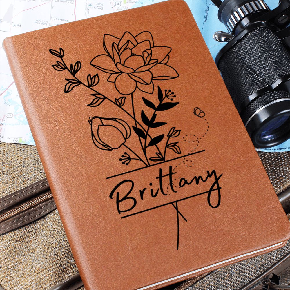 July Birth Flower w/Name Journal