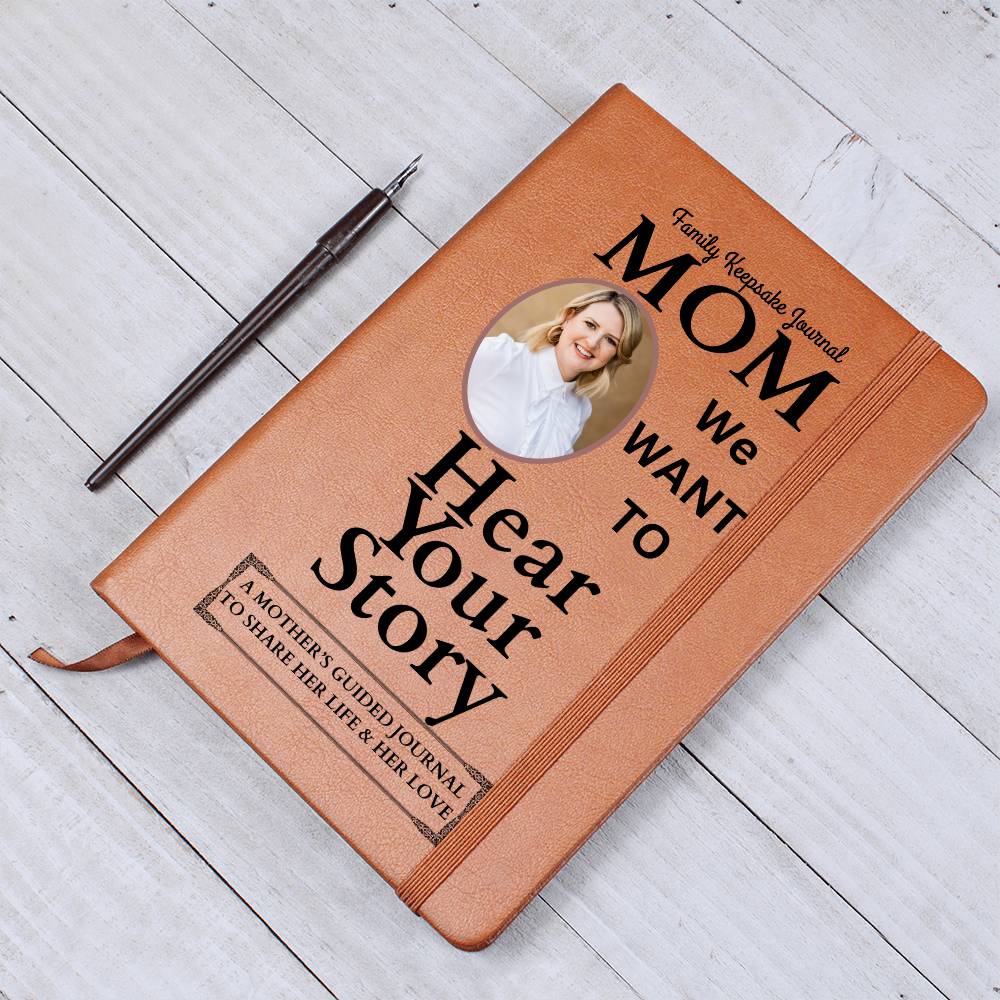 Personalized Photo MOM's Story Keepsake Leather Journal