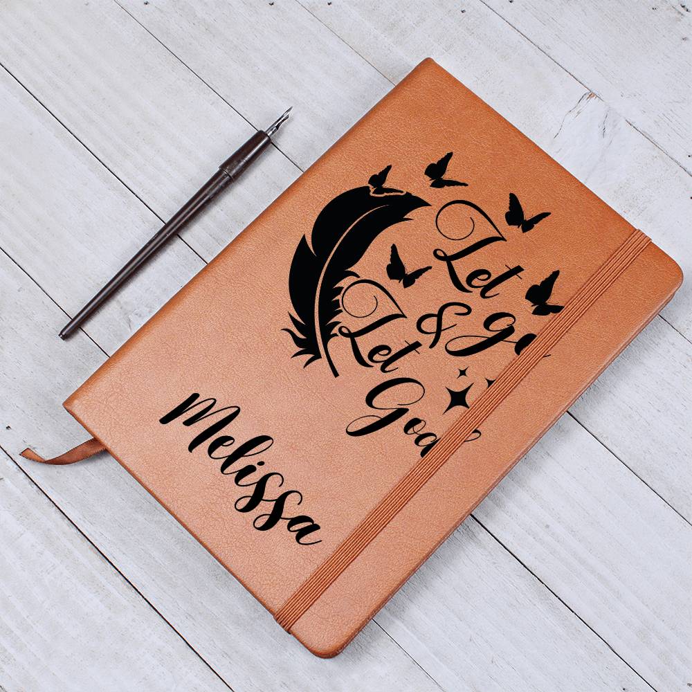 Personalized Let Go & Let God Leather Journal