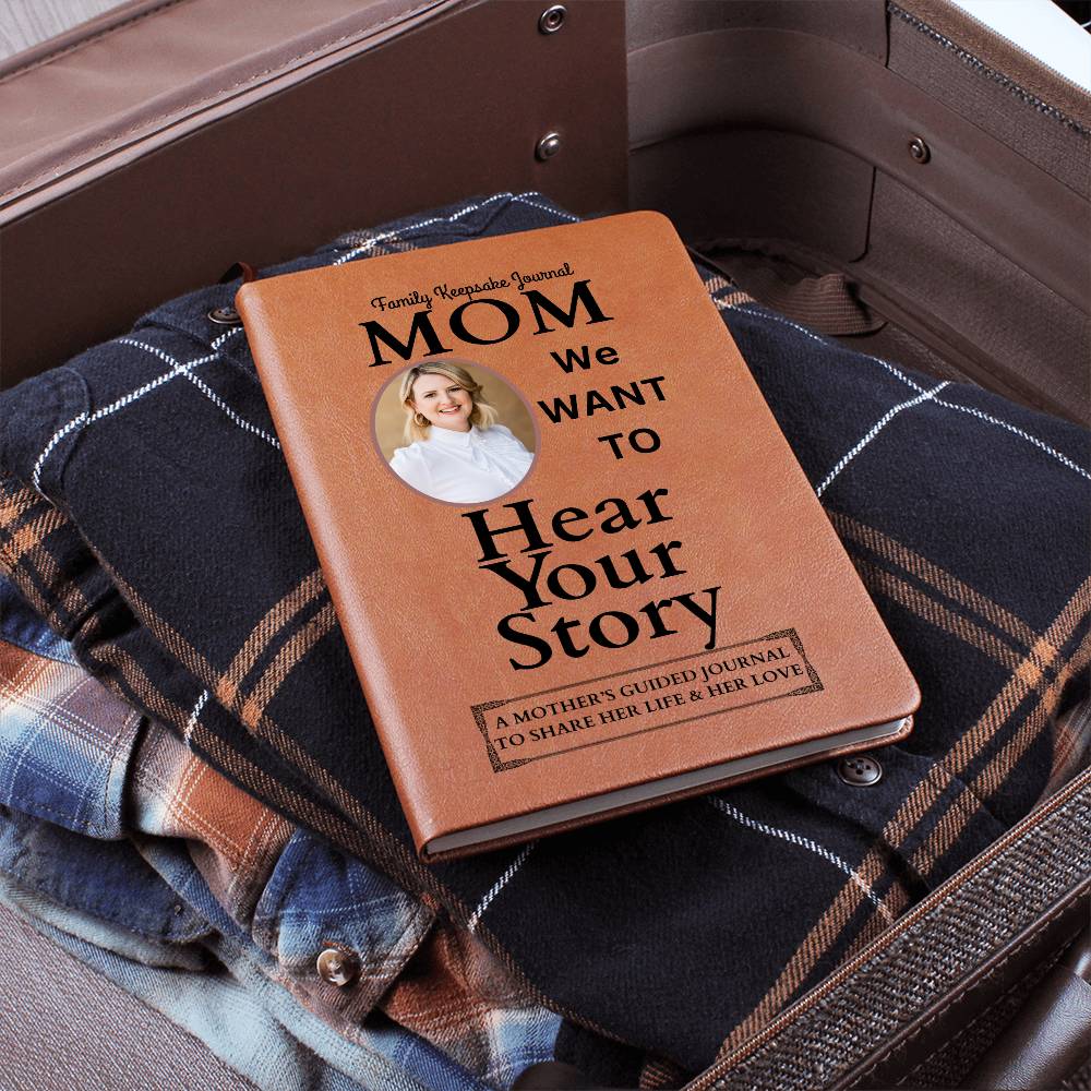 Personalized Photo MOM's Story Keepsake Leather Journal