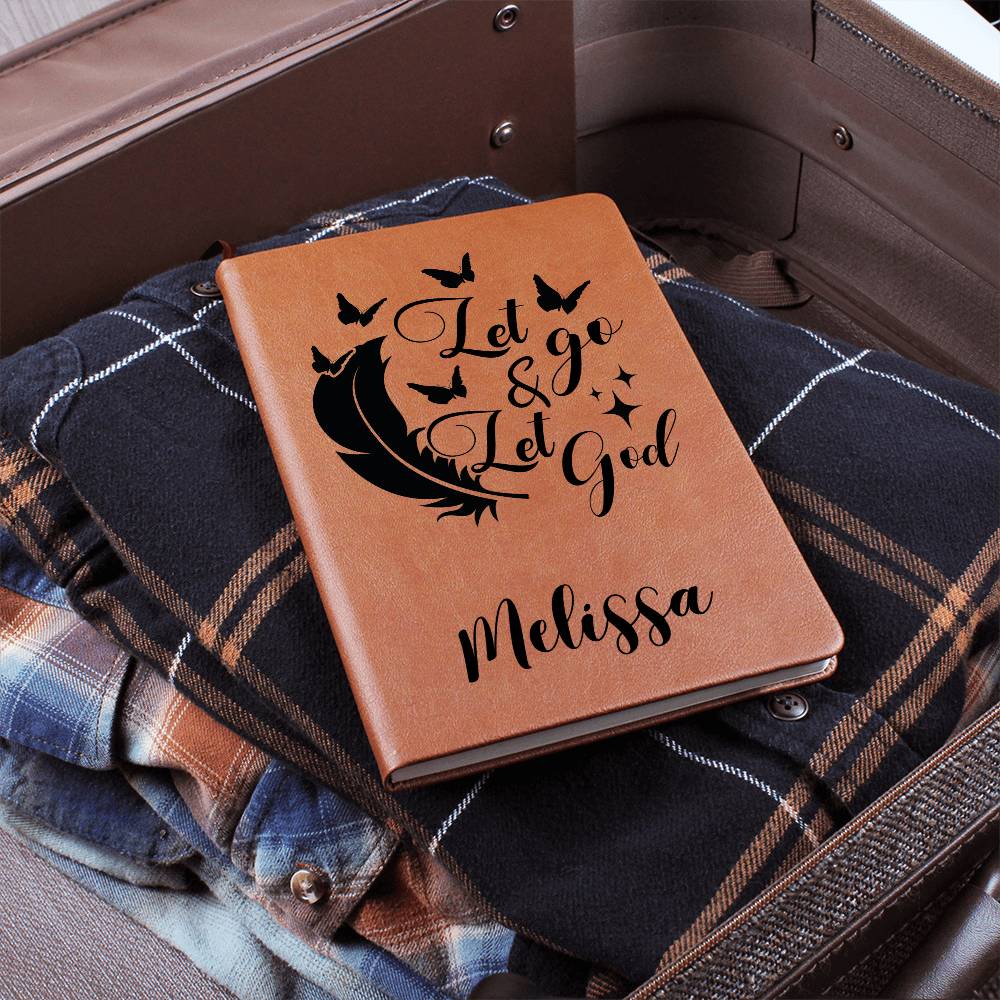 Personalized Let Go & Let God Leather Journal