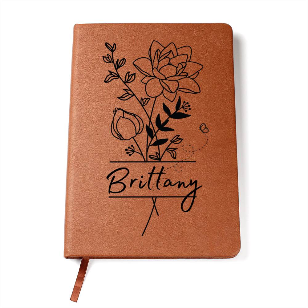 July Birth Flower w/Name Journal