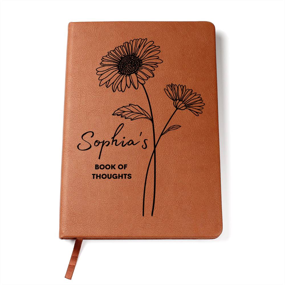 September Birth Flower w/Name Book Of Thoughts