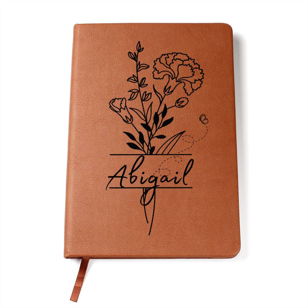 January Birth Flower w/Name Journal