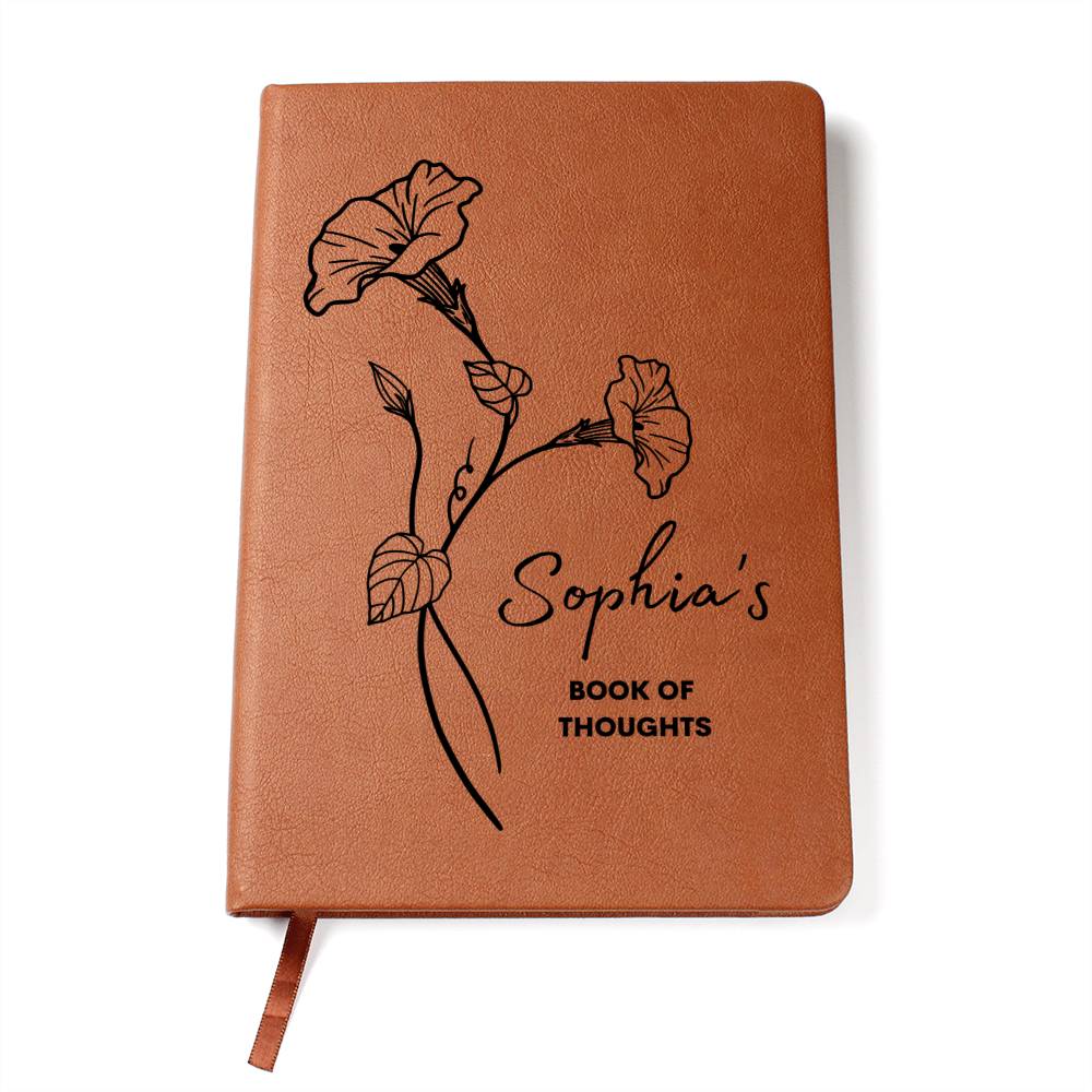 September Birth Flower w/Name Book Of Thoughts