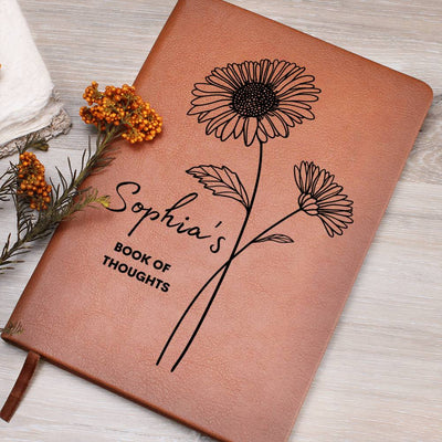 September Birth Flower w/Name Book Of Thoughts