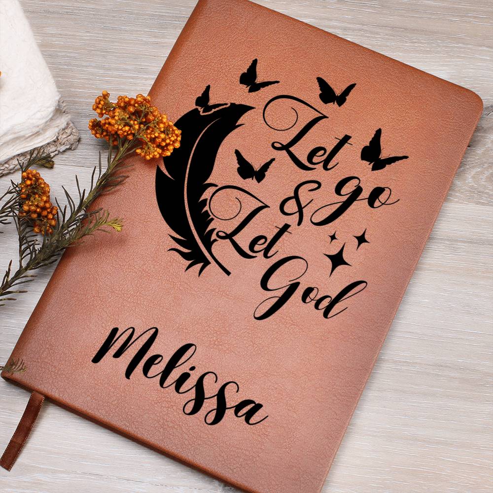 Personalized Let Go & Let God Leather Journal