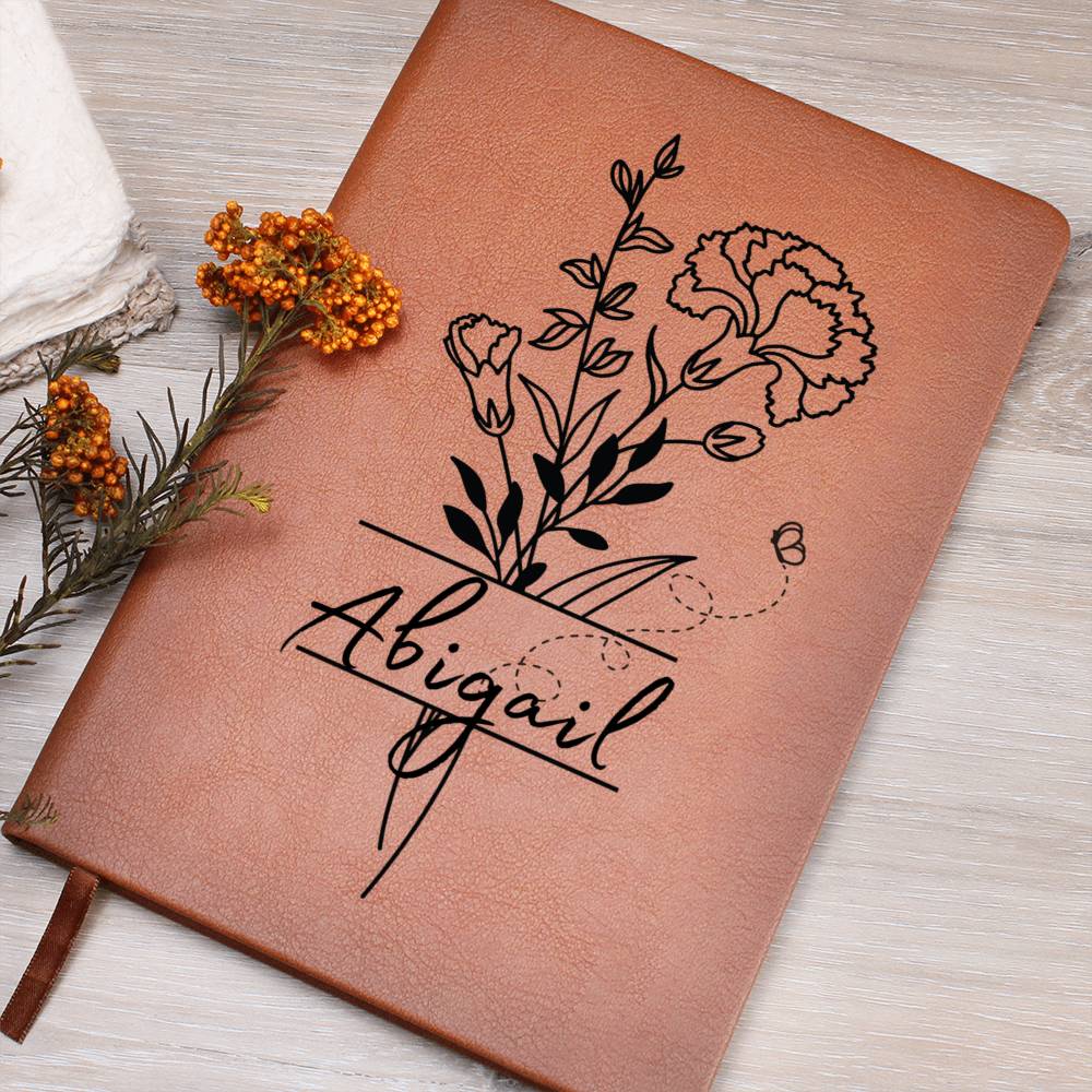 January Birth Flower w/Name Journal