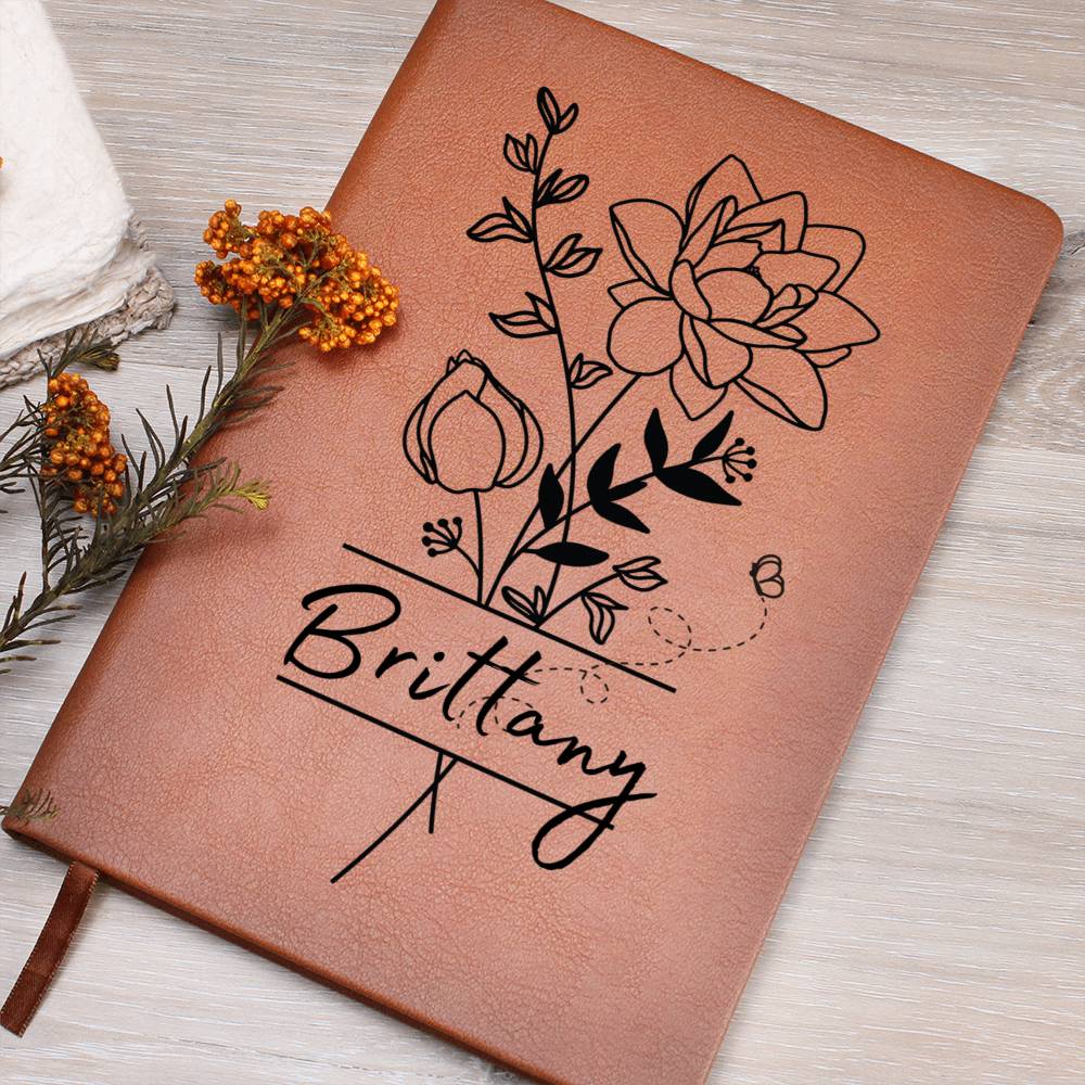 July Birth Flower w/Name Journal