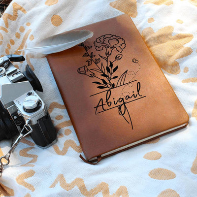 January Birth Flower w/Name Journal