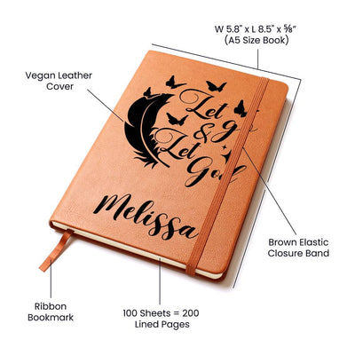 Personalized Let Go & Let God Leather Journal