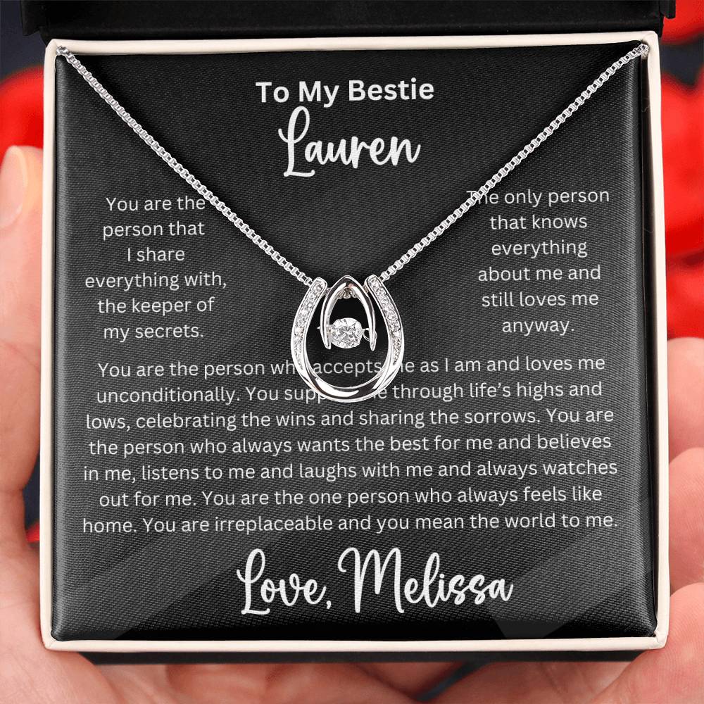 Personalized Bestie Lucky To Have You Pendant Necklace