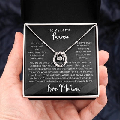 Personalized Bestie Lucky To Have You Pendant Necklace