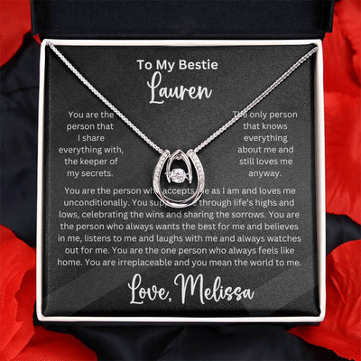 Personalized Bestie Lucky To Have You Pendant Necklace