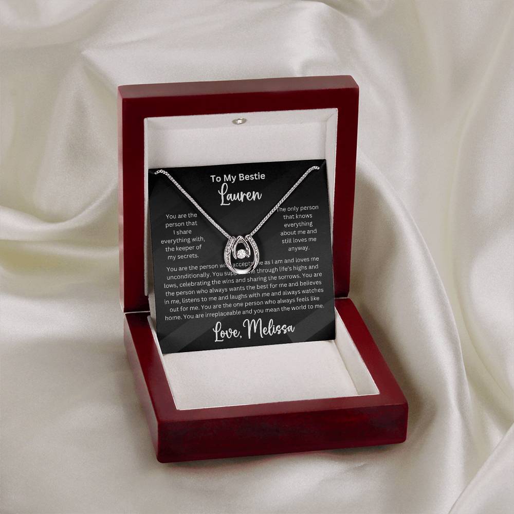 Personalized Bestie Lucky To Have You Pendant Necklace