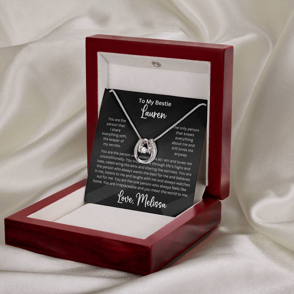 Personalized Bestie Lucky To Have You Pendant Necklace