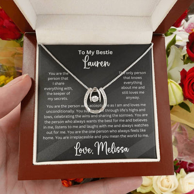 Personalized Bestie Lucky To Have You Pendant Necklace