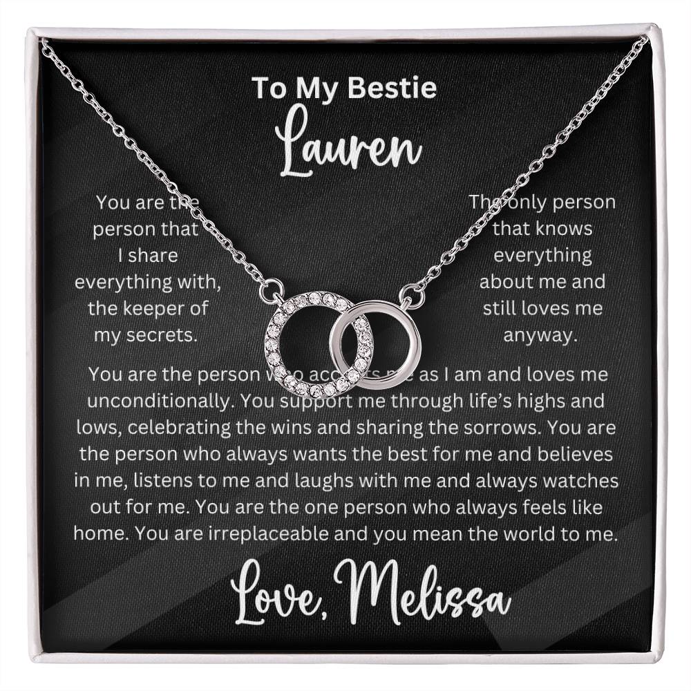 Personalized Bestie Perfect Pair Pendant Necklace