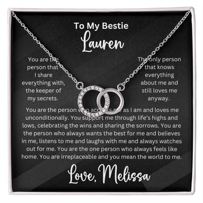 Personalized Bestie Perfect Pair Pendant Necklace