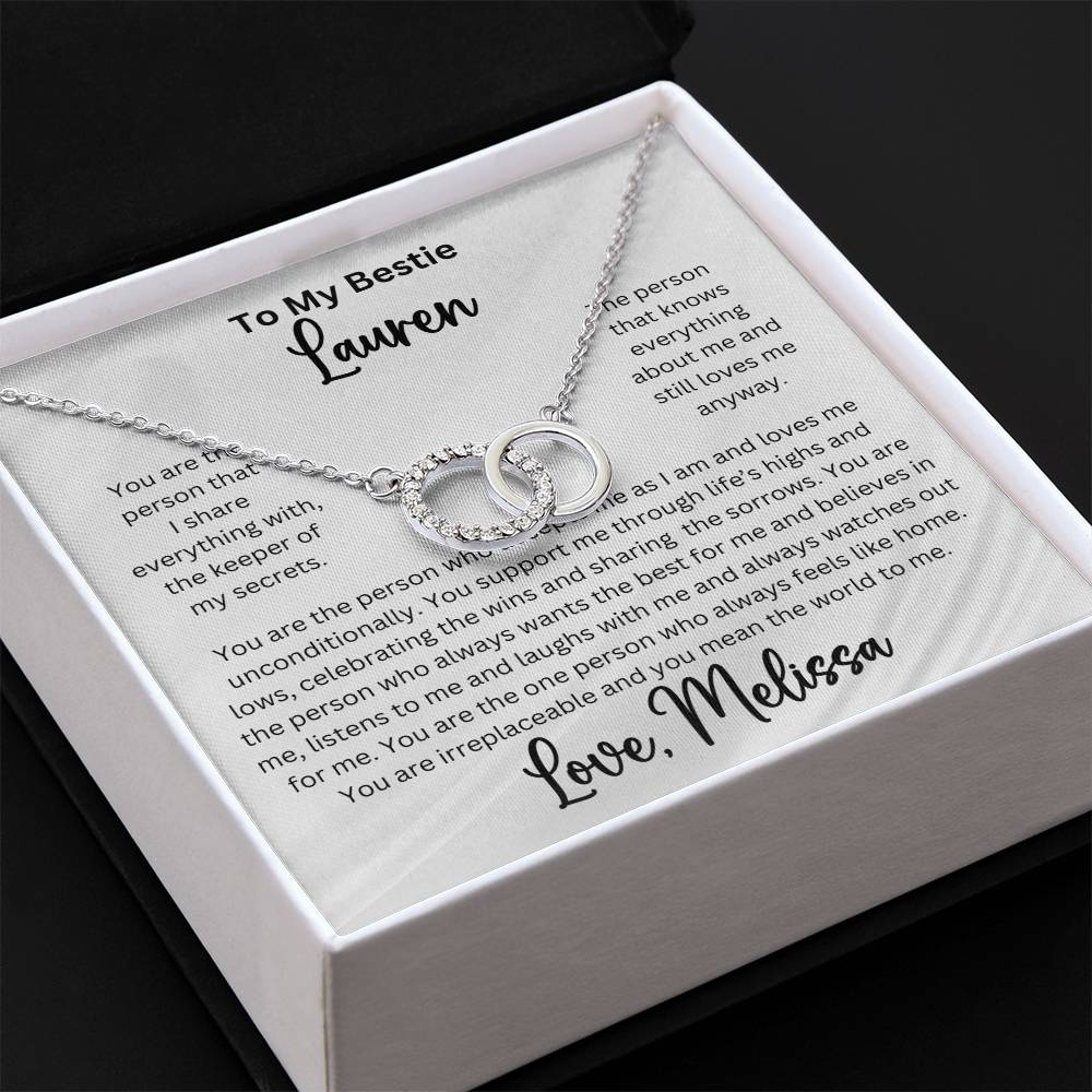 Personalized Bestie Perfect Pair Pendant Necklace