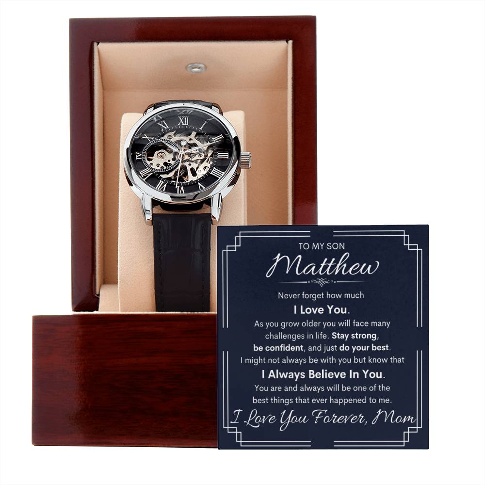 Personalized Son Openwork Watch