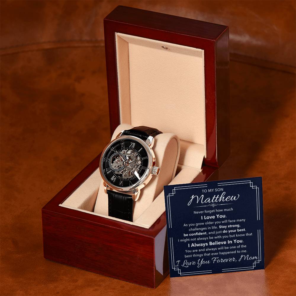 Personalized Son Openwork Watch