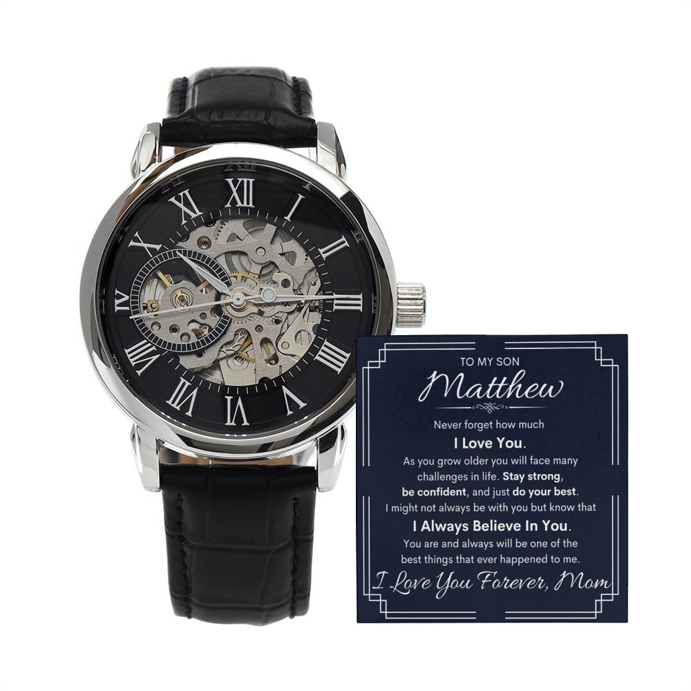 Personalized Son Openwork Watch