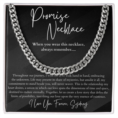 Personalized Promise Necklace for Him